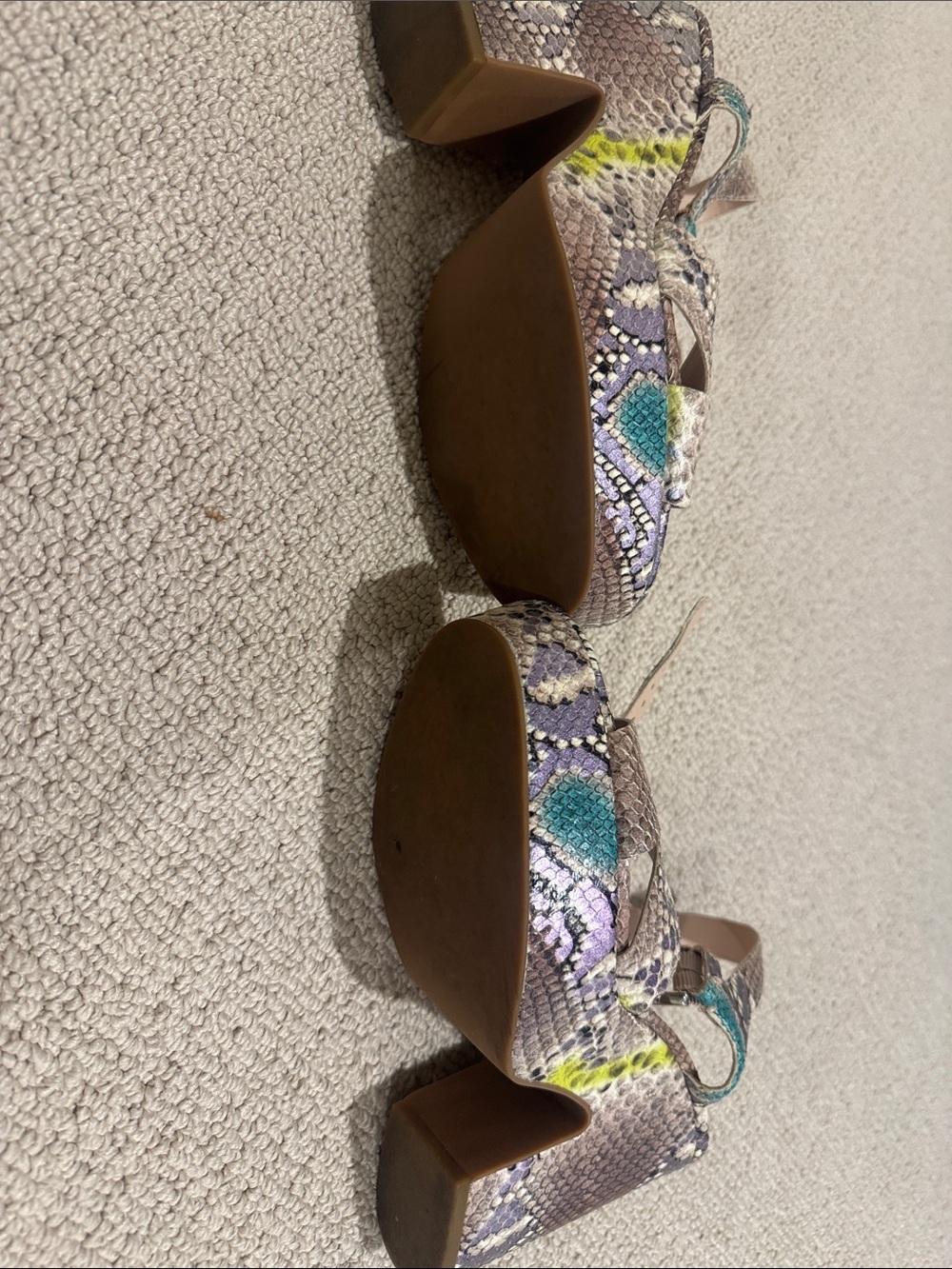 kate spade Multicolor Snake-Print Platform Sandals - Picture 14 of 14